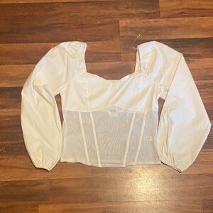 Willow White Sheer Blouse